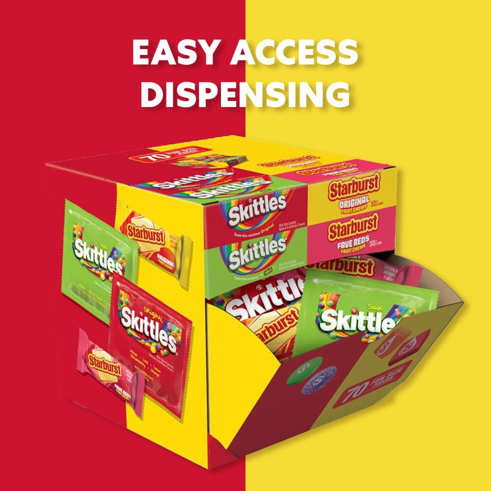 Mars SKITTLES Original packs displayed for bright fruity bites.