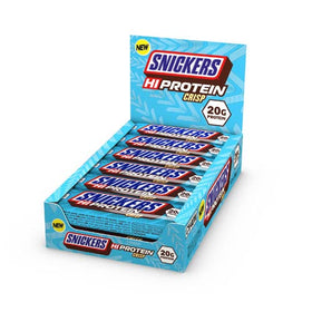 Mars Snickers HiProtein Crisp bar texture shot.