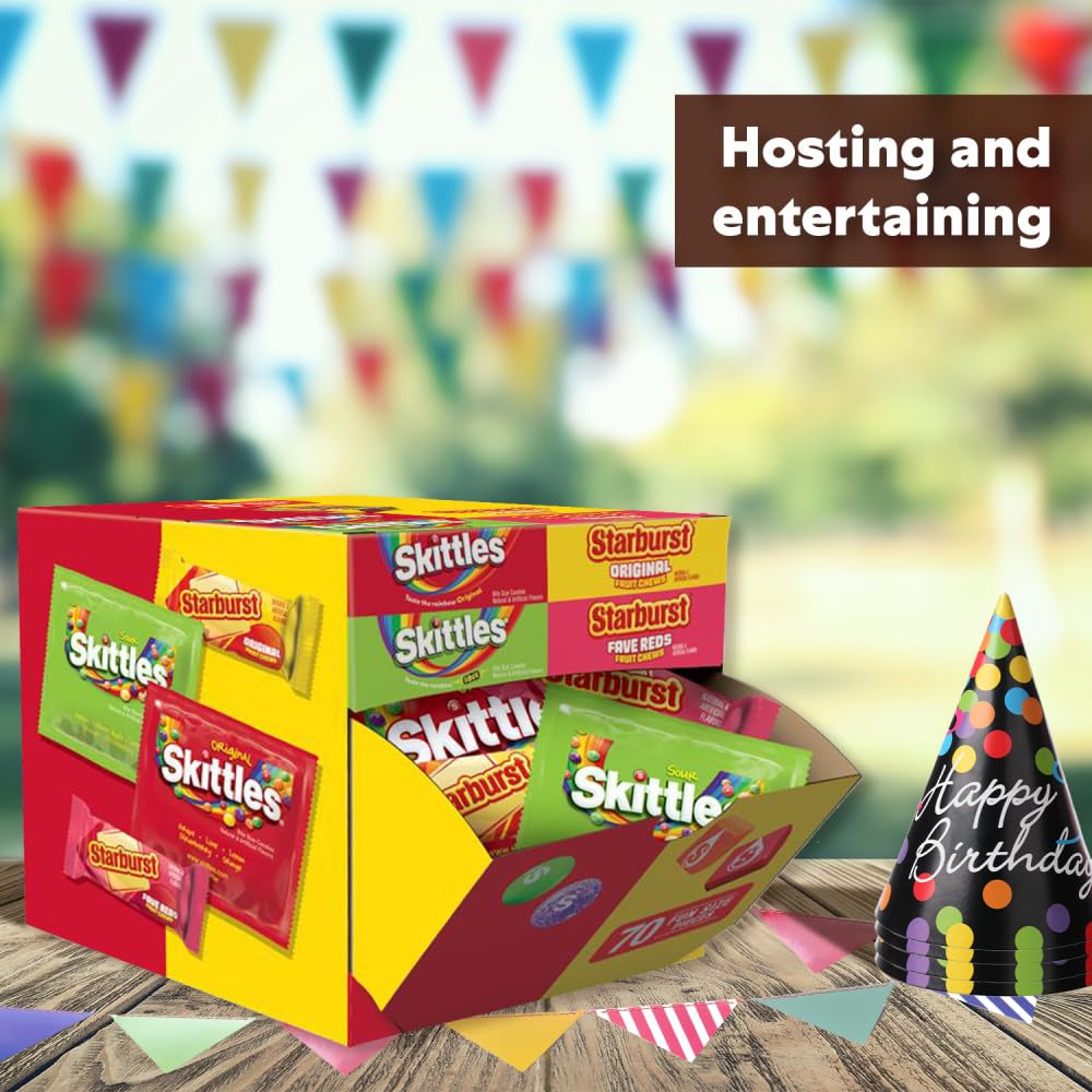 Mars STARBURST FaveRed packs shown for red-fruit favorites.