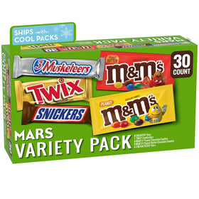 Mars variety pack full-size candy bowl display for Halloween