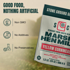 Heritage farm scene featuring Marsh Hen Mill stone-ground cornmeal