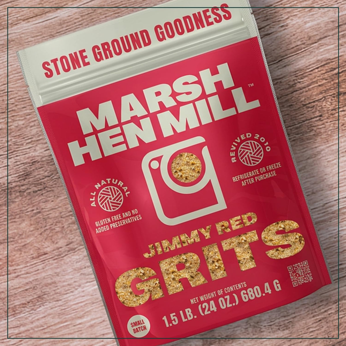 Heritage revival of Marsh Hen Mill Jimmy Red Grits flavor