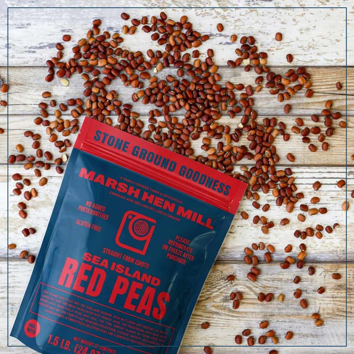 Marsh Hen Mill Sea Island Red Peas high-fiber protein option for meals.