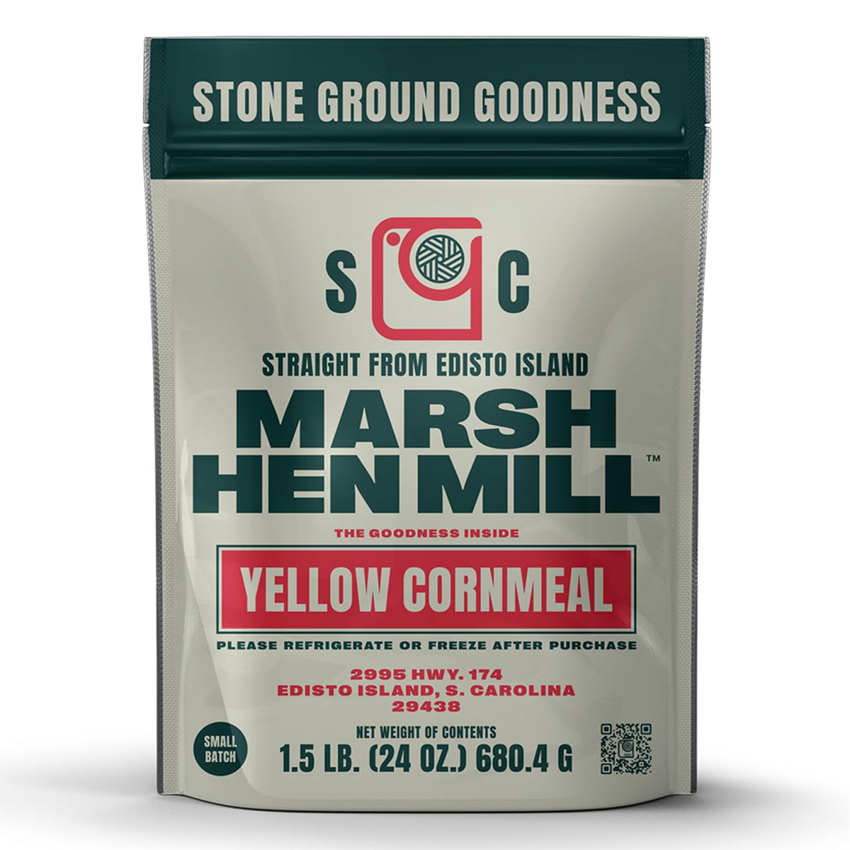 Marsh Hen Mill stone-ground yellow cornmeal 24 oz pack for versatile baking
