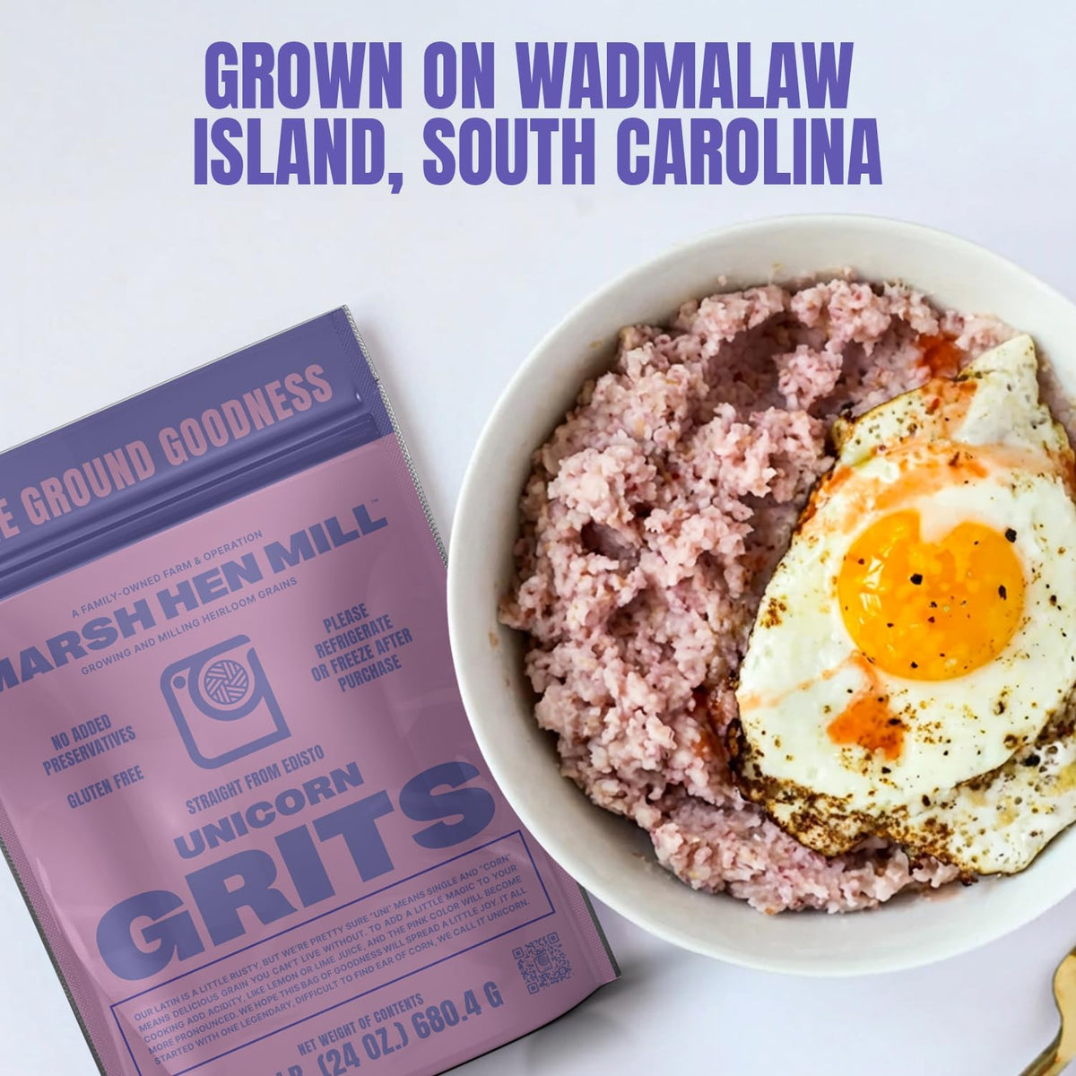 Marsh Hen Mill Unicorn Grits creamy prepared porridge ready to serve