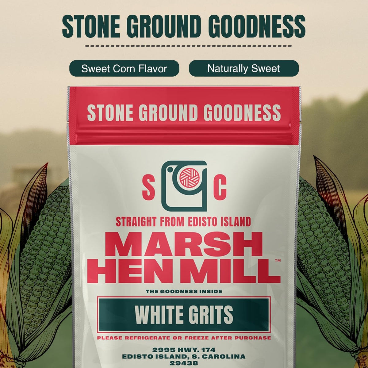 Marsh Hen Mill White Grits breakfast bowl with spoon highlighting comforting texture.