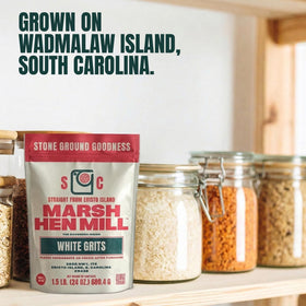 Marsh Hen Mill White Grits transform into polenta on a hot skillet for versatile dinners.