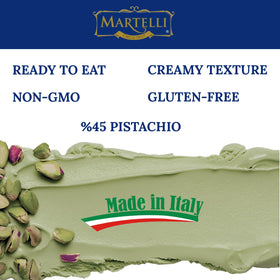 Martelli Pistachio Cream used as chocolate bar filling for gourmet kits.