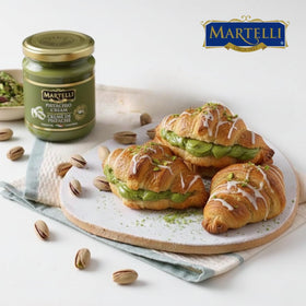 Martelli Pistachio Cream dessert swirl perfect for pastry fillings.