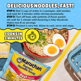 Maruchan budget friendly ramen ideal for busy students and families.