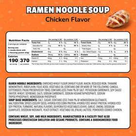Maruchan Chicken Flavor ramen on a kitchen counter for busy nights.