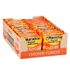 Maruchan Chicken Flavor ramen bowl steaming for a comforting meal.