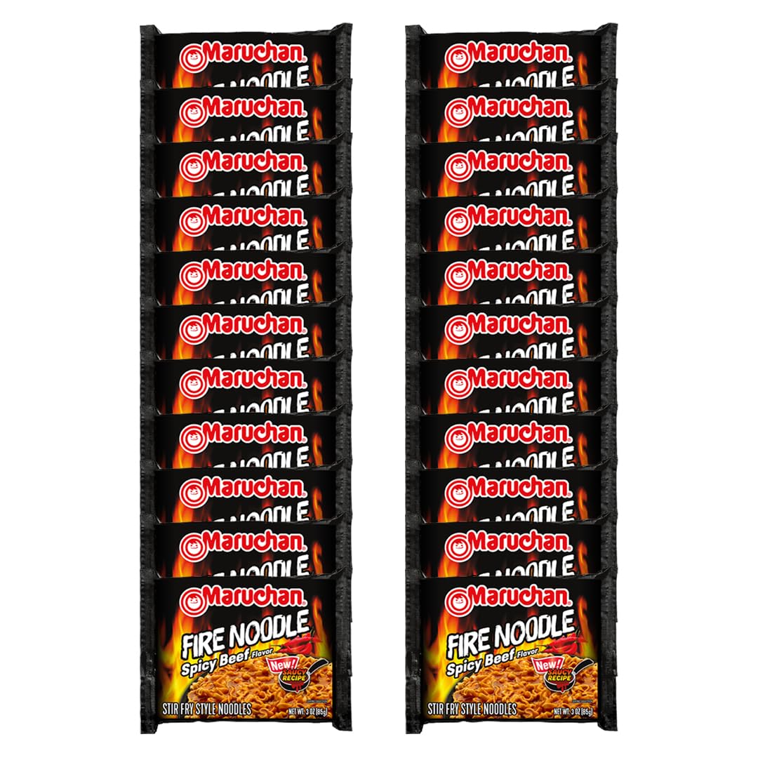 Maruchan Fire Spicy Beef bowl-serve showing a comforting hot meal in minutes.