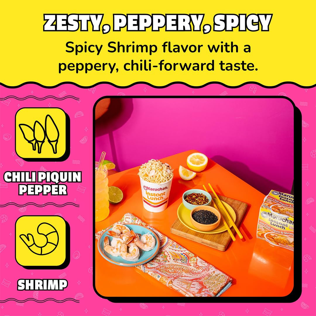 Maruchan Instant Lunch noodles in cup with simple preparation