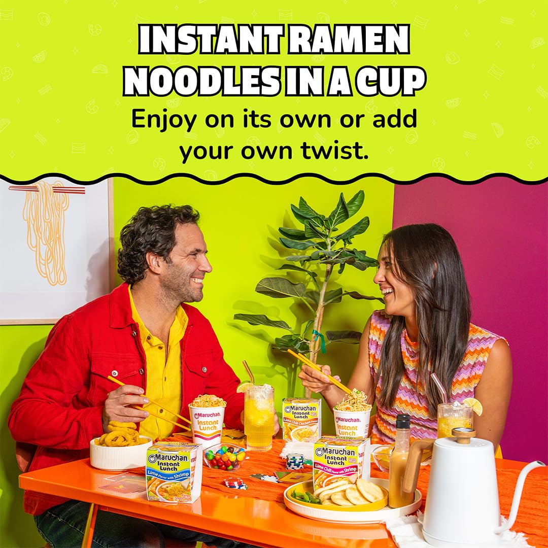Maruchan Instant Lunch lime shrimp cup with steam-ready noodles in minutes