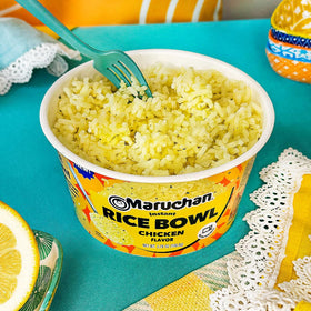 Maruchan instant rice bowl chicken ready-to-serve image for quick dinners.