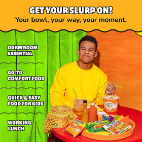 Maruchan Picante chili flakes over noodles for heat lovers.