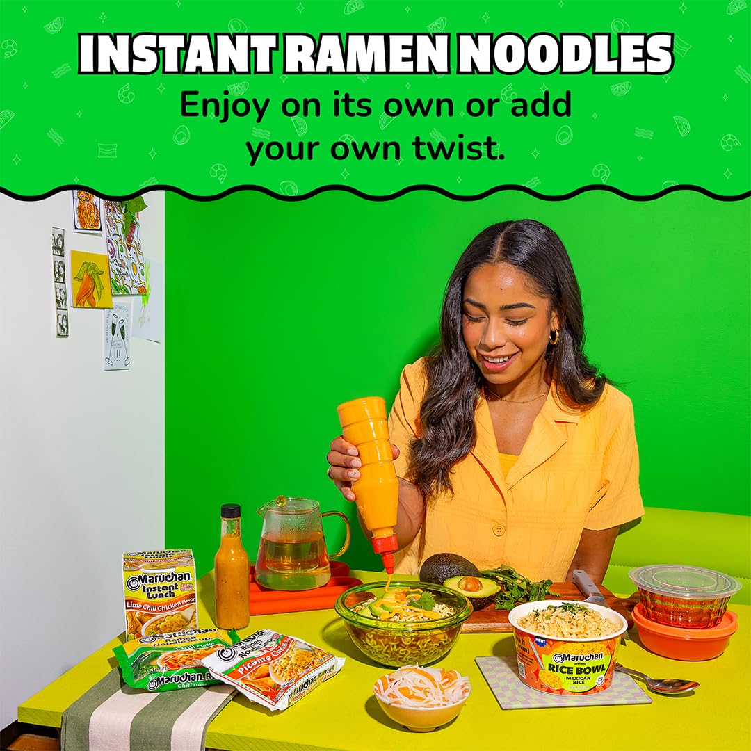 Maruchan ramen boiling in pot for a 3-minute meal.