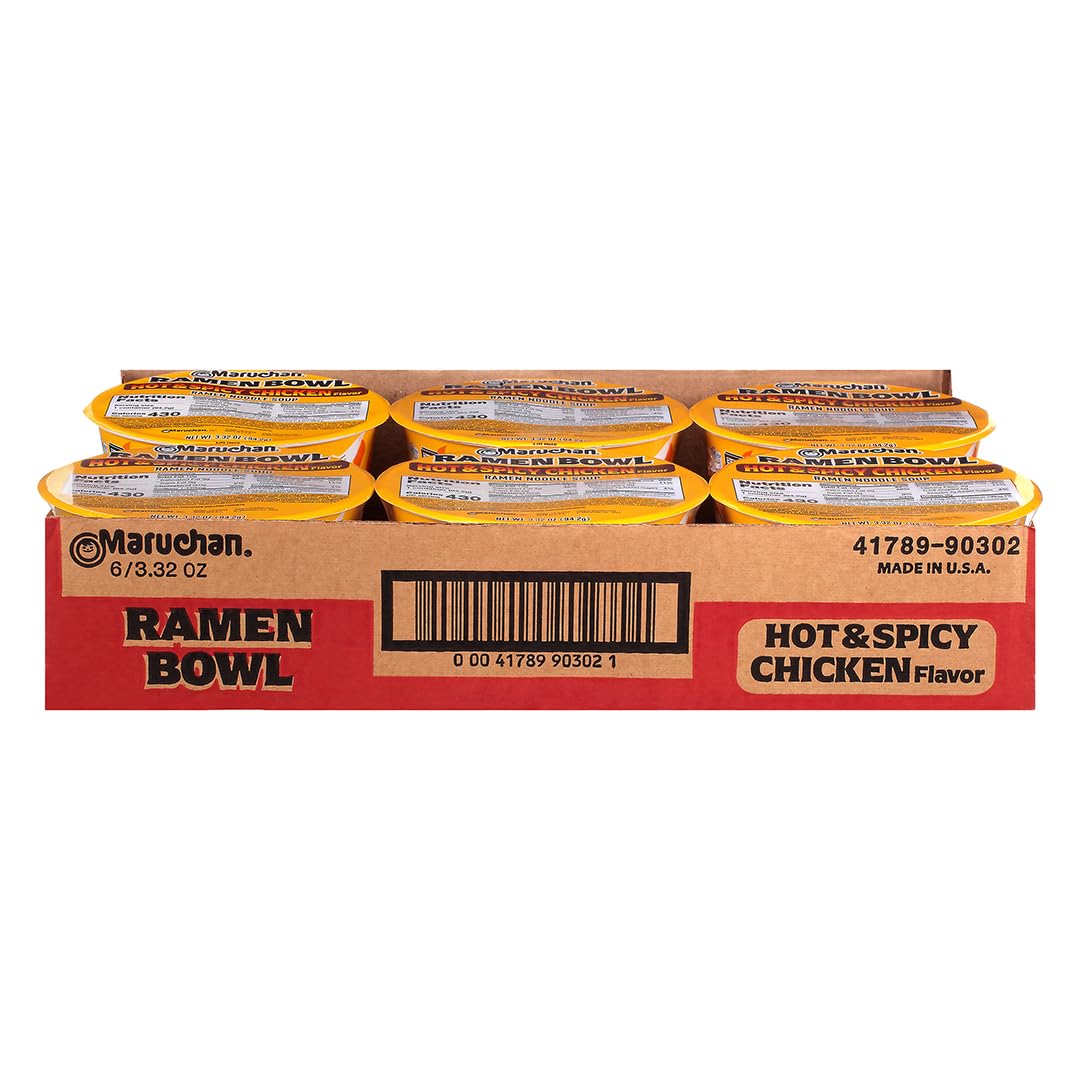 Maruchan Ramen Bowl prepared in microwave for a quick meal.