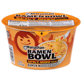 Maruchan Ramen Bowl with spicy miso broth for a quick flavorful lunch.