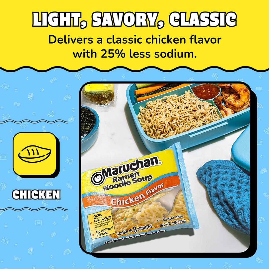 Maruchan ramen simmering on the stove for a comforting lunch.