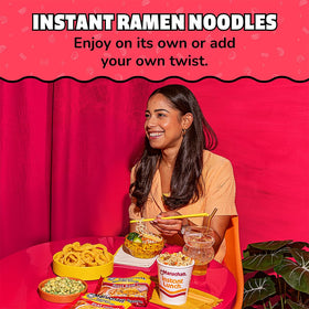 Maruchan Roast Beef flavor noodles in pot deliver comforting textures.
