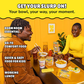 Maruchan Roast Chicken Ramen dorm-room scene for students
