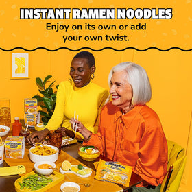 Maruchan Roast Chicken Ramen noodles close-up shows glossy texture