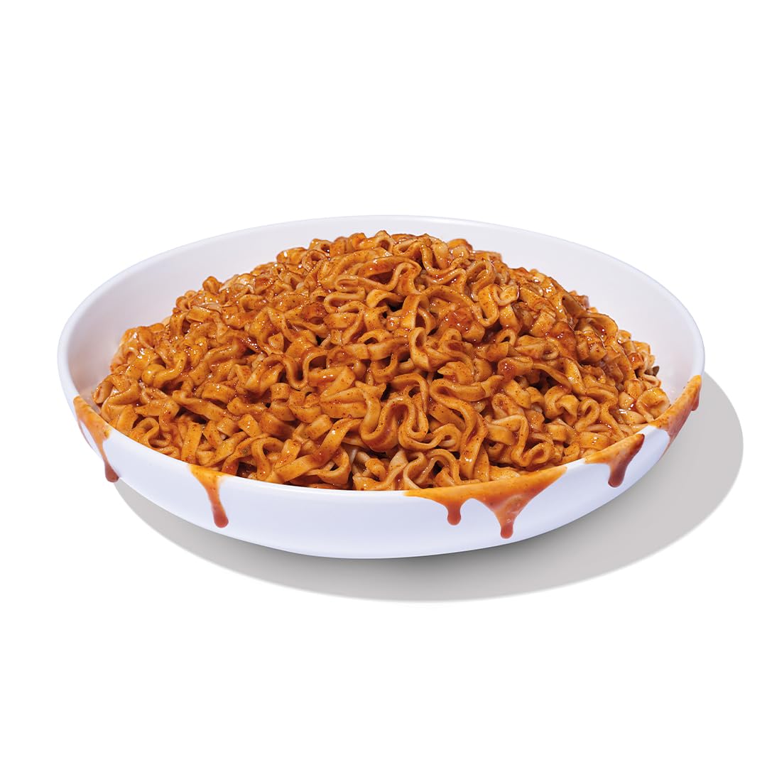 Maruchan Saucy Noods quick cook kitchen scene.