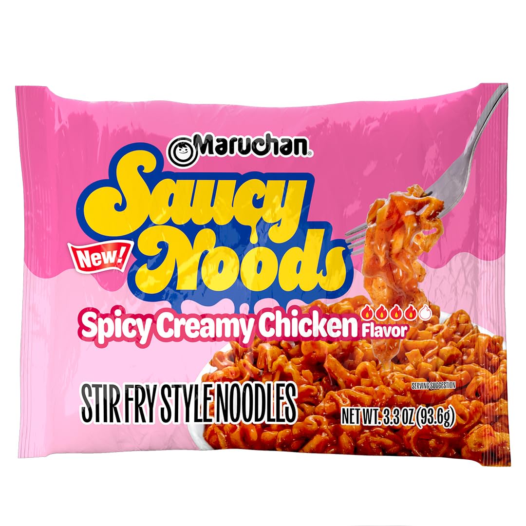 Maruchan Saucy Noods stir-fry style noodles ready for remix with toppings