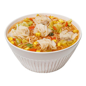Microwave-ready Maruchan Wonton Ramen Bowl demonstrates easy prep.