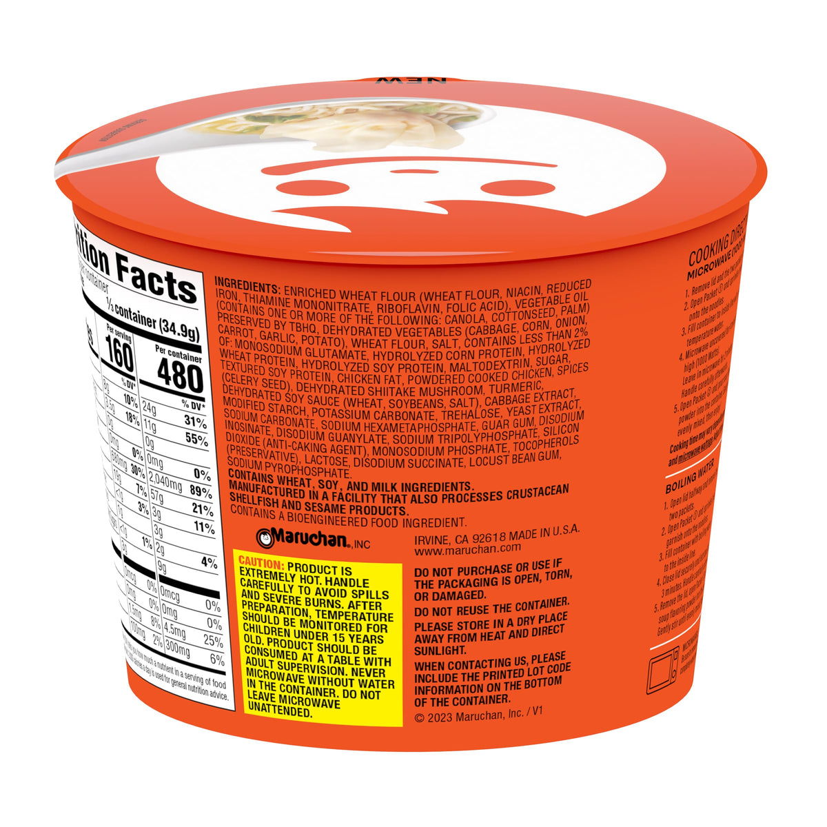 Maruchan Wonton Ramen Bowl steaming noodles inviting a convenient desk lunch.