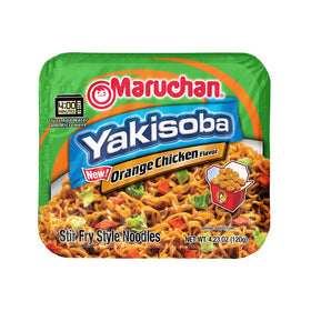 Noodles close-up showing stir-fry texture in Maruchan Yakisoba.