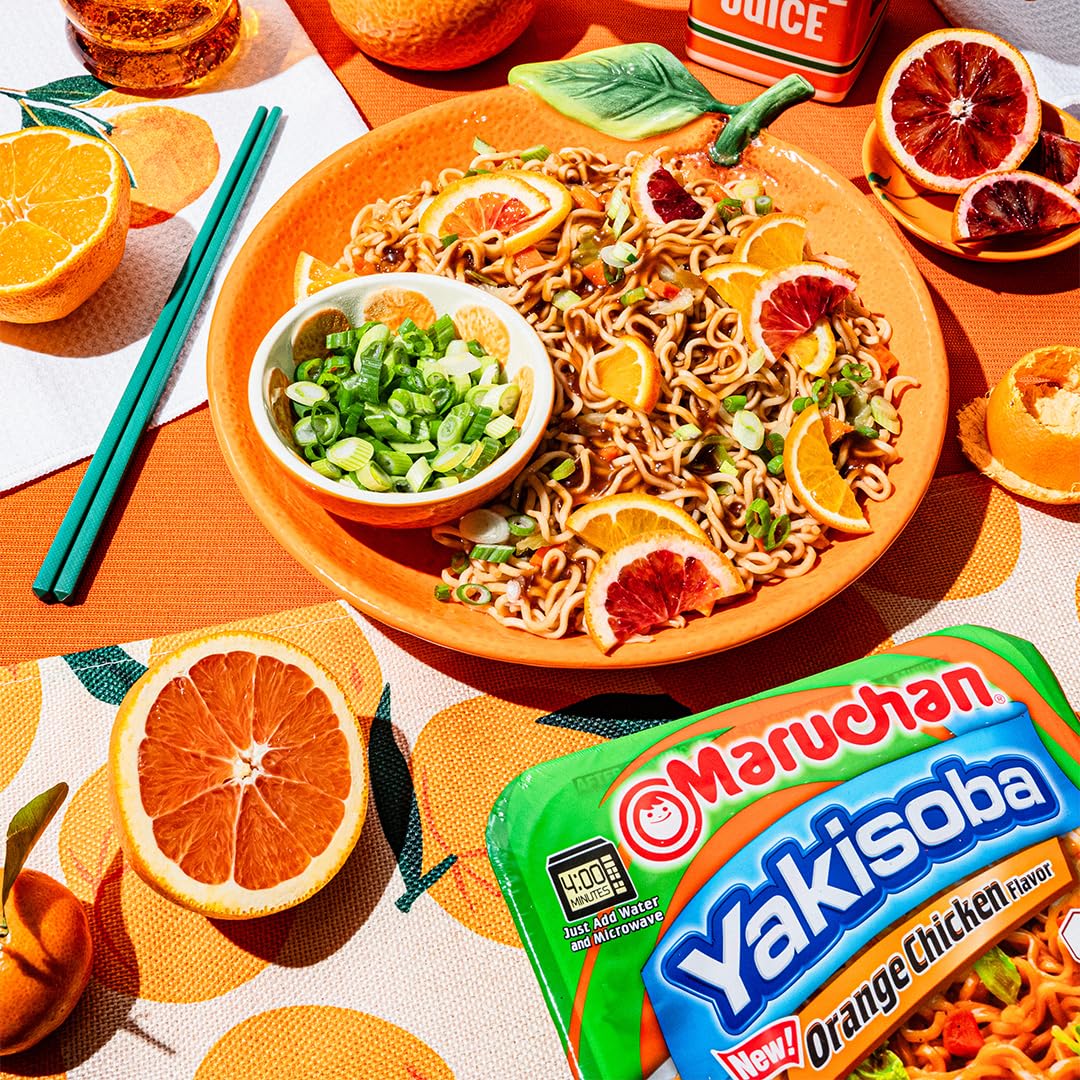 Serving idea shot of Maruchan Yakisoba ready in minutes.