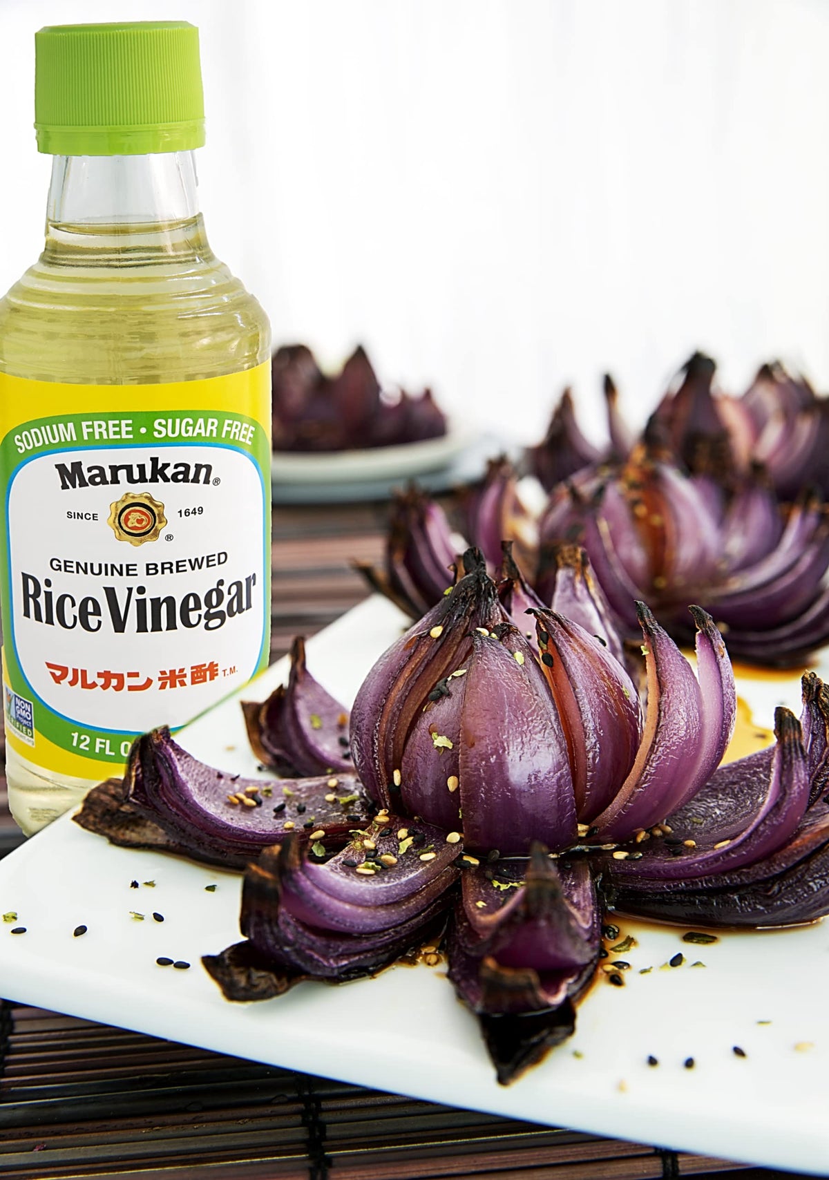 Marukan rice vinegar in a pantry, ready for versatile cooking