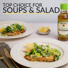 Marukan Organic Rice Vinegar uses California-grown rice for dependable quality