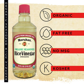 Marukan Organic Rice Vinegar in a fresh salad dressing for bright tang