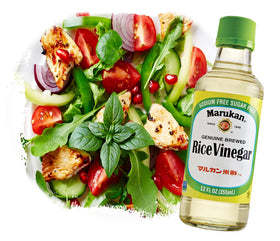 Stir frying with Marukan rice vinegar for balanced acidity