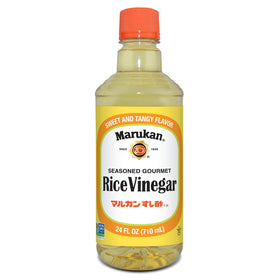 Marukan Seasoned Gourmet Rice Vinegar bottle ready for sushi prep and pantry use