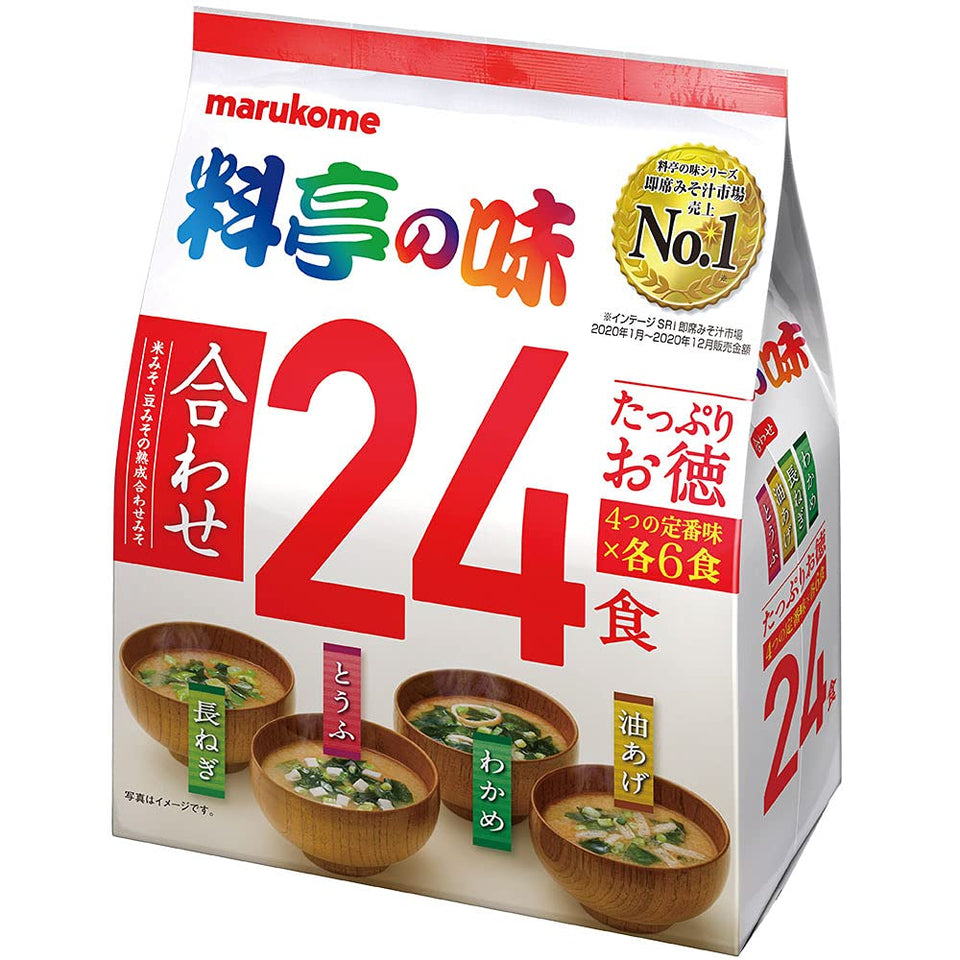 Marukome 24 meals packaging showing six boxes for easy pantry prep