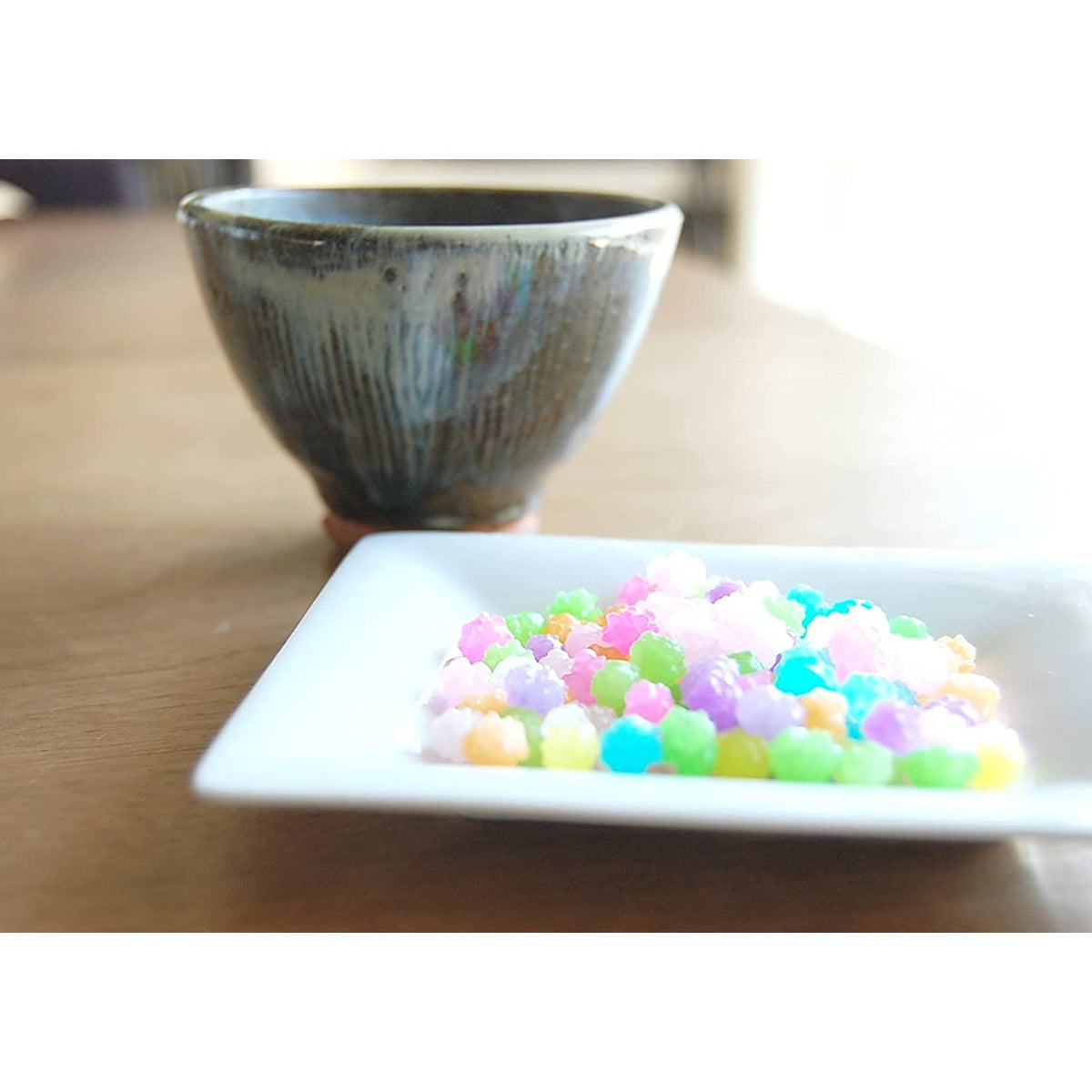Japanese sugar candy MARUTA Konpeito Hanatsume delighting color lovers.