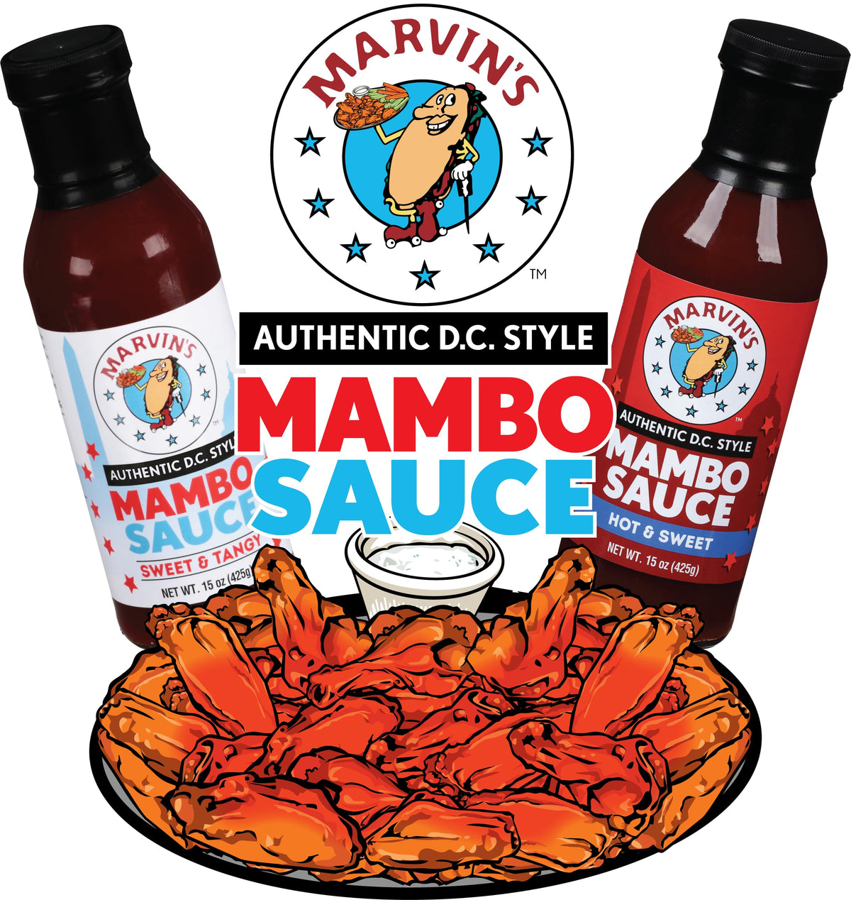 Marvin's Mambo Sauce with ribs for authentic DC-style flavor