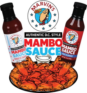 Marvin's Mambo Sauce with ribs for authentic DC-style flavor