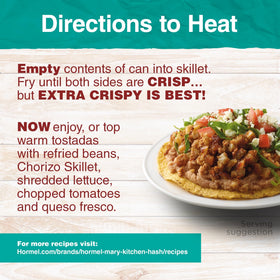 Mary Kitchen Chorizo Skillet on stove, ready to sizzle for weeknight dinners.