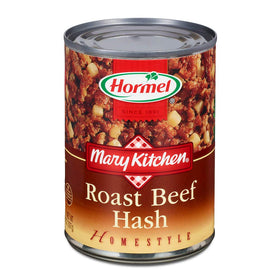 Mary Kitchen Roast Beef Hash cans offering versatile breakfast options