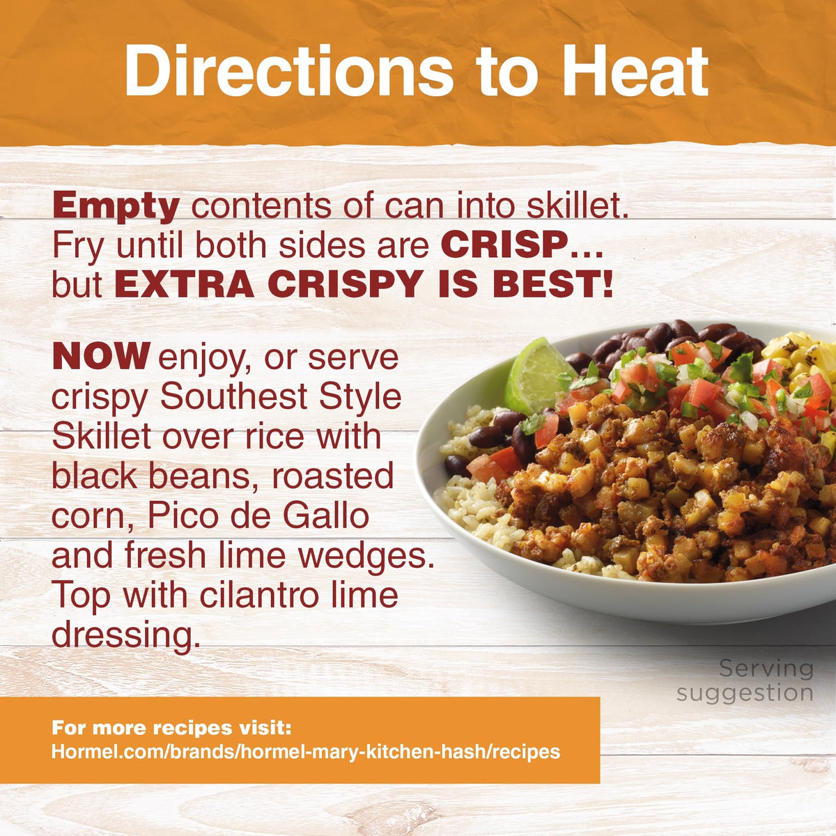 Mary Kitchen Southwest Style Skillet dish-prep image suggests quick weeknight meals.