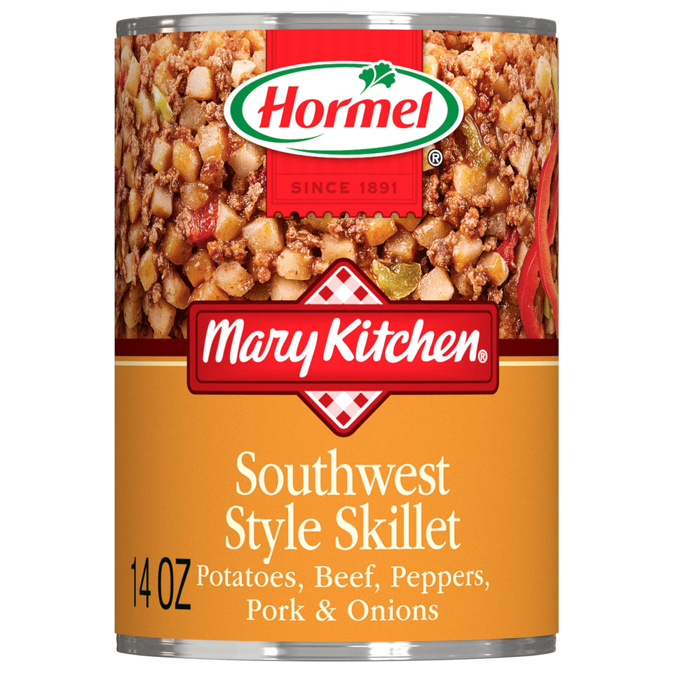 Mary Kitchen Southwest Style Skillet front of pack shows hearty potato and meat mix.
