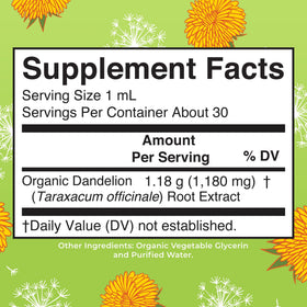 MARYRUTH'S Dandelion root liquid drops pouring for convenient daily use