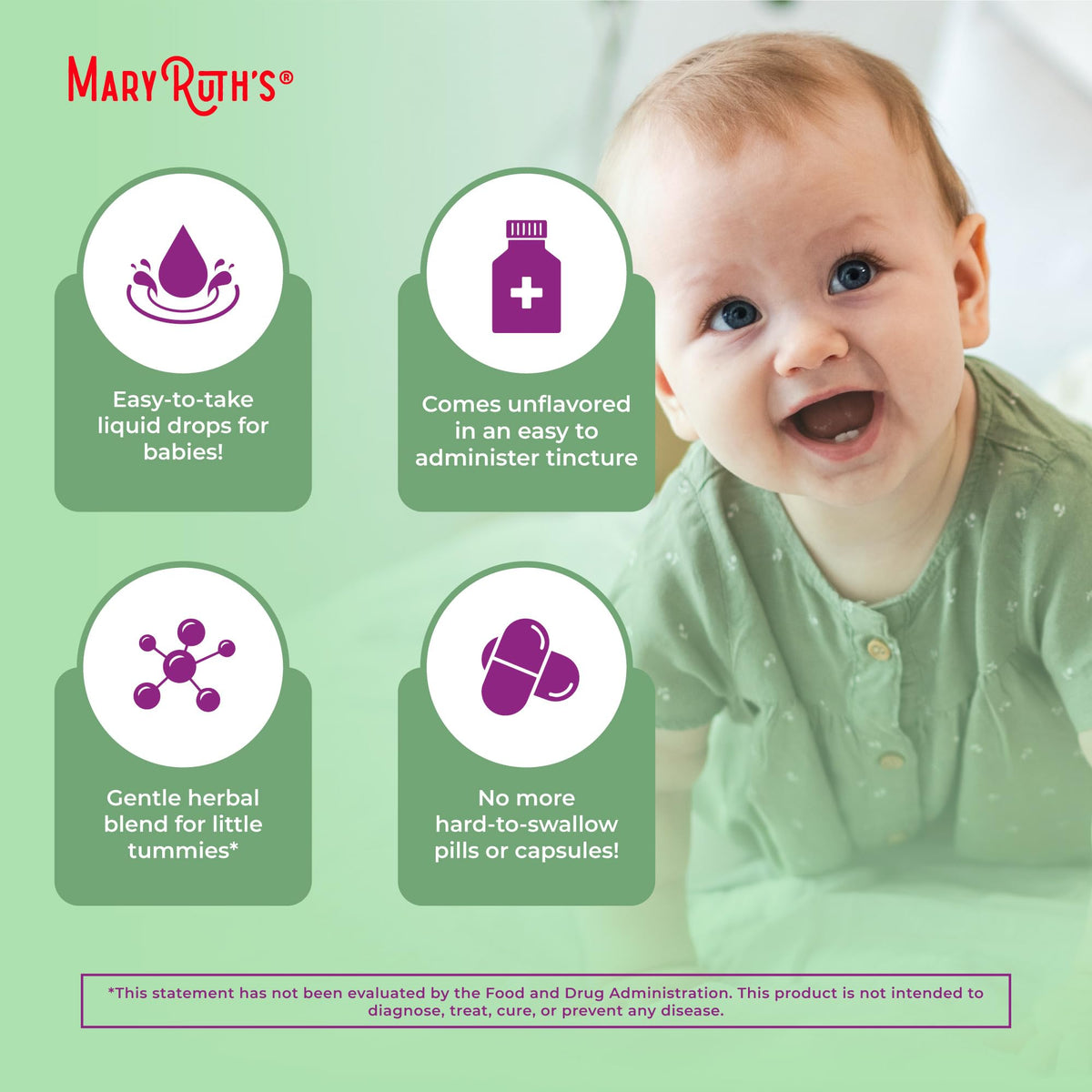 Using MaryRuth's Gripe Water at bottle time for convenience.