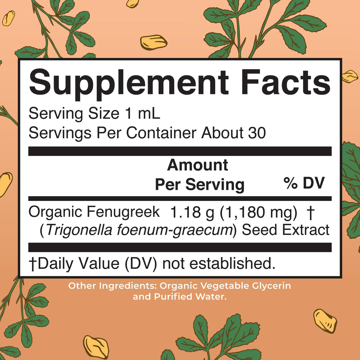 MaryRuth's fenugreek drops dropper delivering precise daily servings.